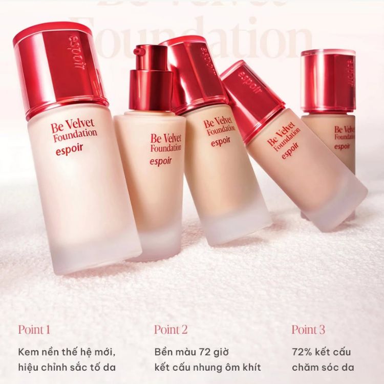 Kem Nền Mịn Lì Espoir Be Velvet Foundation 30g
