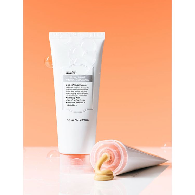 Sữa Rửa Mặt Đất Sét Klairs Freshly Juiced Vitamin Mask Cleanser 150ml