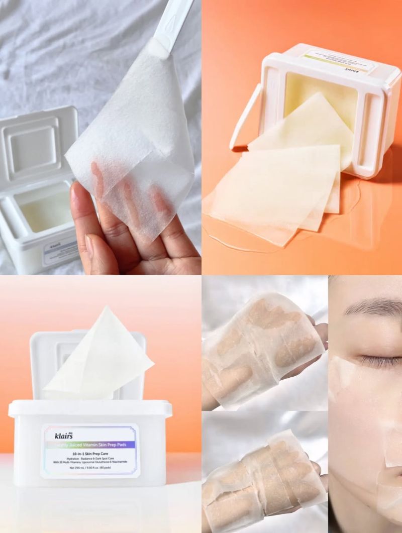 Toner Pad Dưỡng Sáng Da Klairs Freshly Juiced Vitamin Skin Prep 80Pads