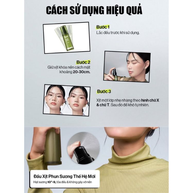 Xịt Khoá Nền Glamrr Q Vegan Super Makeup Fixer