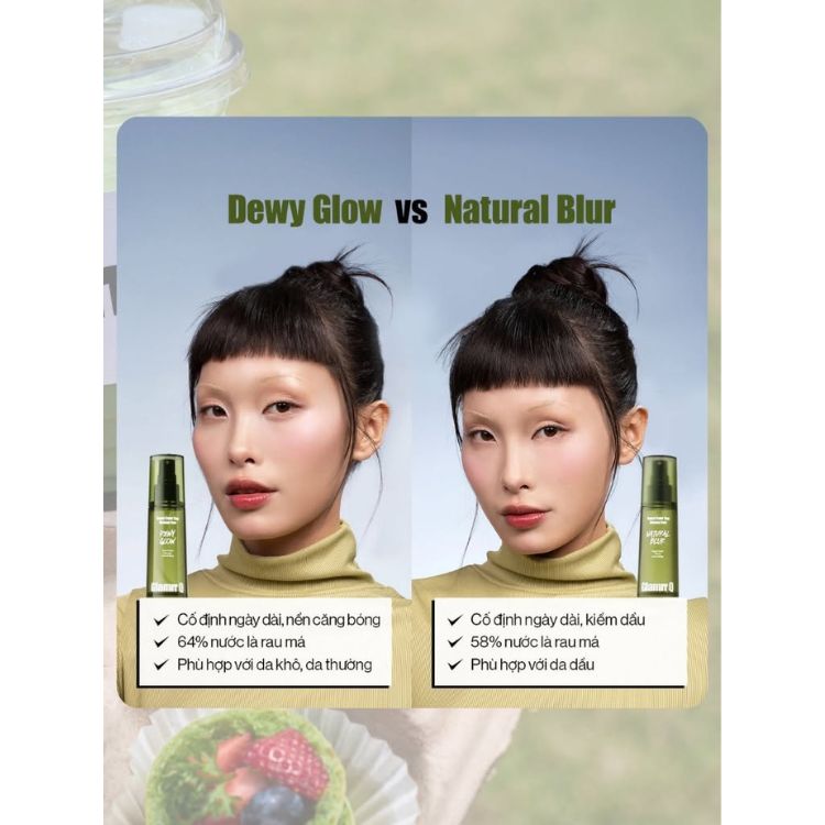 Xịt Khoá Nền Glamrr Q Vegan Super Makeup Fixer