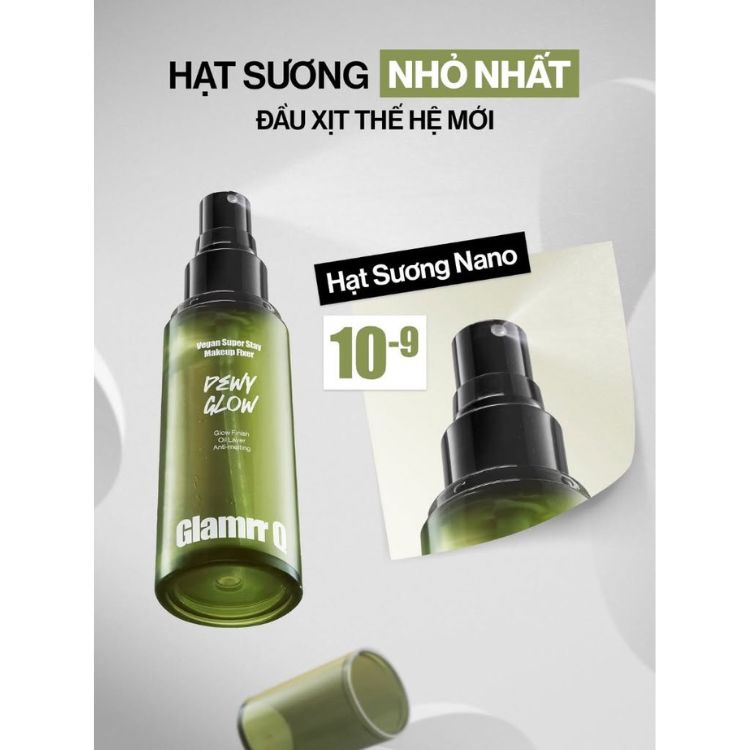 Xịt Khoá Nền Glamrr Q Vegan Super Makeup Fixer