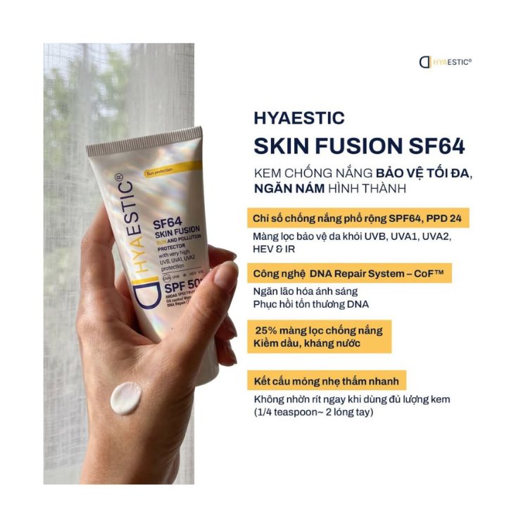 Kem Chống Nắng Toàn Diện Hyaestic Skin Fusion SF64 Sun And Pollution Protector SPF50 50ml