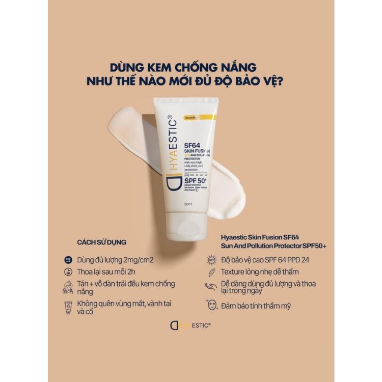 Kem Chống Nắng Toàn Diện Hyaestic Skin Fusion SF64 Sun And Pollution Protector SPF50 50ml