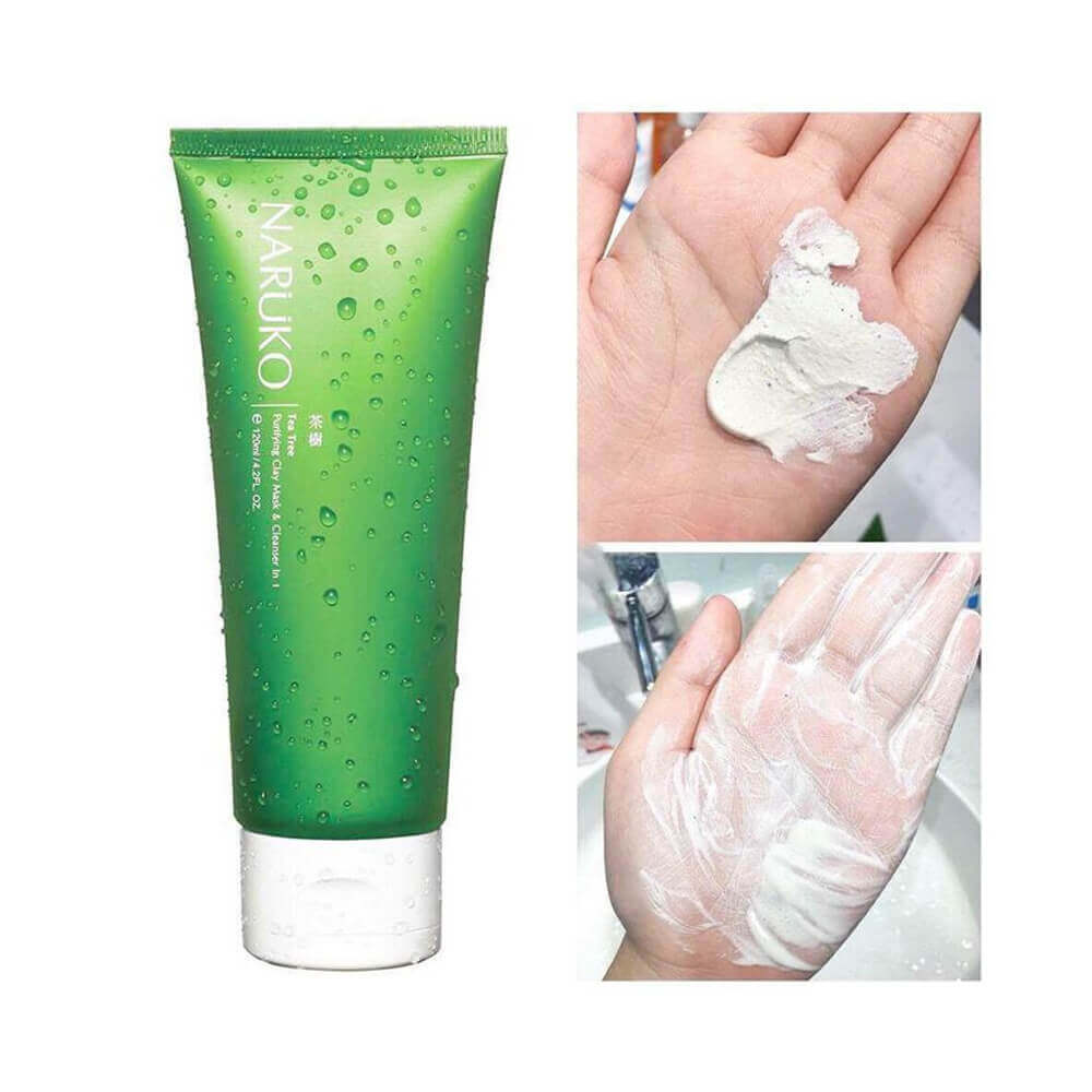 Sữa Rửa Mặt Naruko Tea Tree Purifying Clay Mask and Cleanser 120g