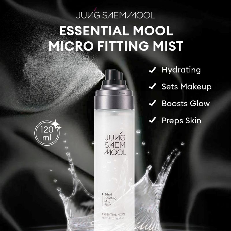 Xịt Khoáng Khoá Trang Điểm Jung Saem Mool 3-in-1 Essential Mool Micro Fitting Mist