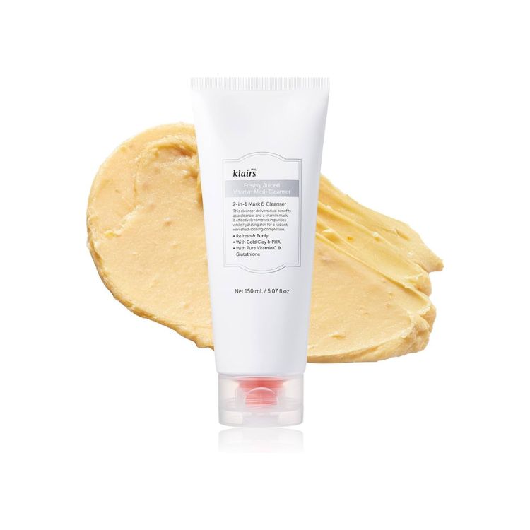 Sữa Rửa Mặt Đất Sét Klairs Freshly Juiced Vitamin Mask Cleanser 150ml