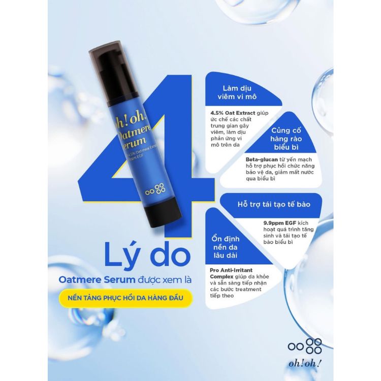 Tinh Chất Tái Tạo, Làm Dịu Da Chuyên Sâu Oh!Oh! Oatmere Serum 25ml