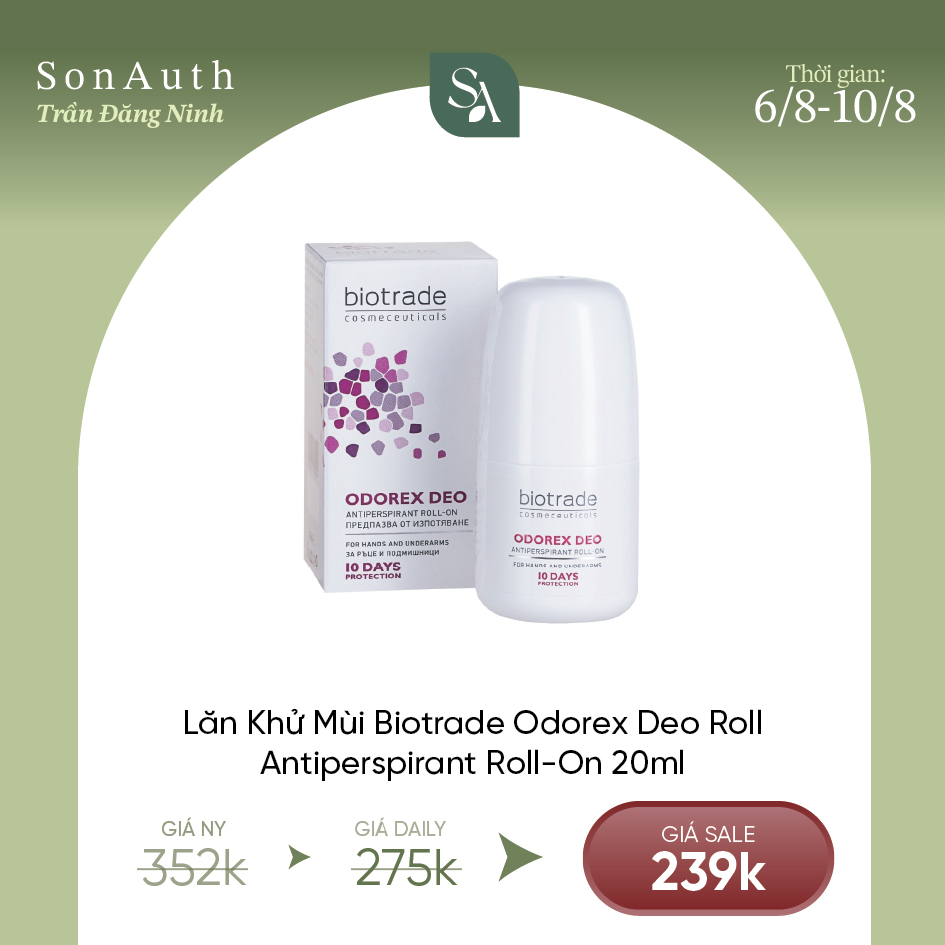Lăn Khử Mùi Biotrade Odorex Deo Roll Antiperspirant Roll-On 40ml