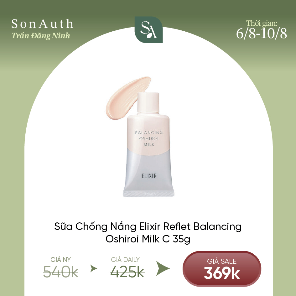 Sữa Chống Nắng Kiềm Dầu Elixir Reflet Balancing Oshiroi Milk C 35g
