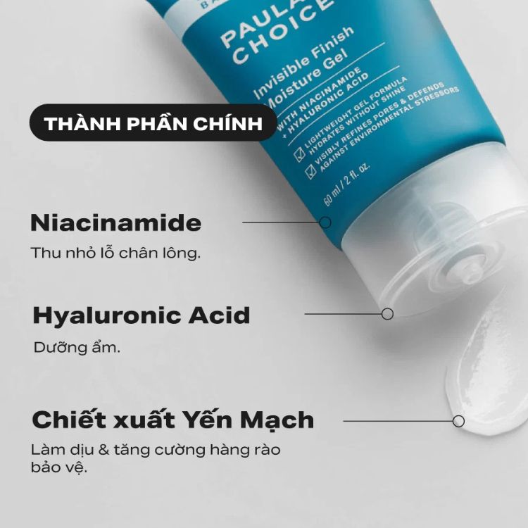 Gel Dưỡng Kiểm Soát Dầu Paula’s Choice Skin Balancing Invisible Finish Moisture Gel 60ml