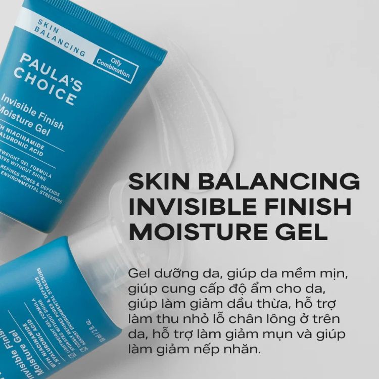 Gel Dưỡng Kiểm Soát Dầu Paula’s Choice Skin Balancing Invisible Finish Moisture Gel 60ml