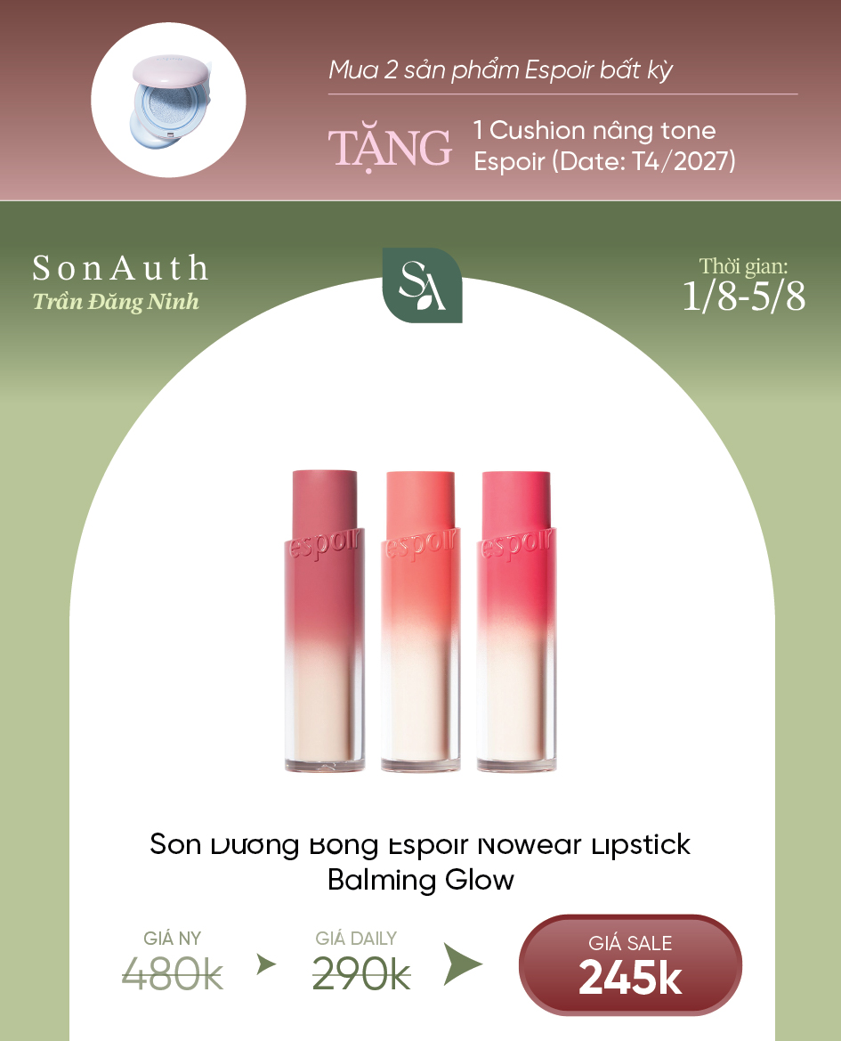 Son Dưỡng Có Màu Espoir Nowear Lipstick Balming Glow 3g