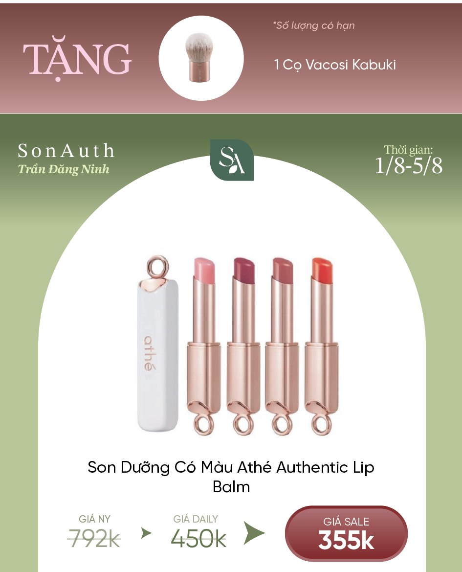Son Dưỡng Có Màu Athe Authentic Lip Balm 3.4g