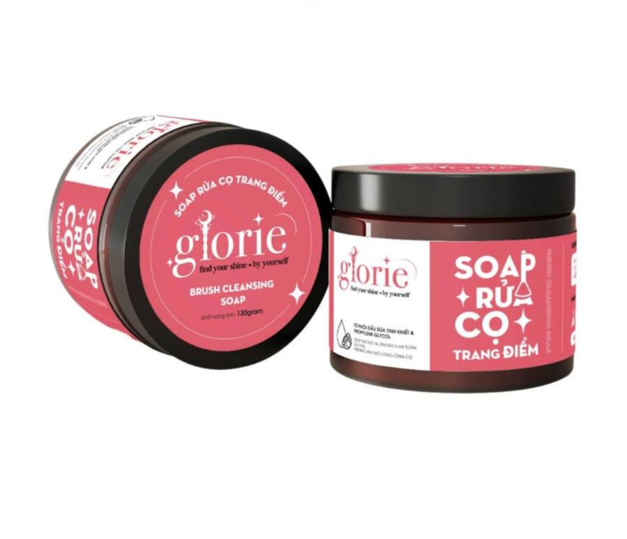 Soap rửa cọ trang điểm Glorie Brush Cleansing Soap 130g