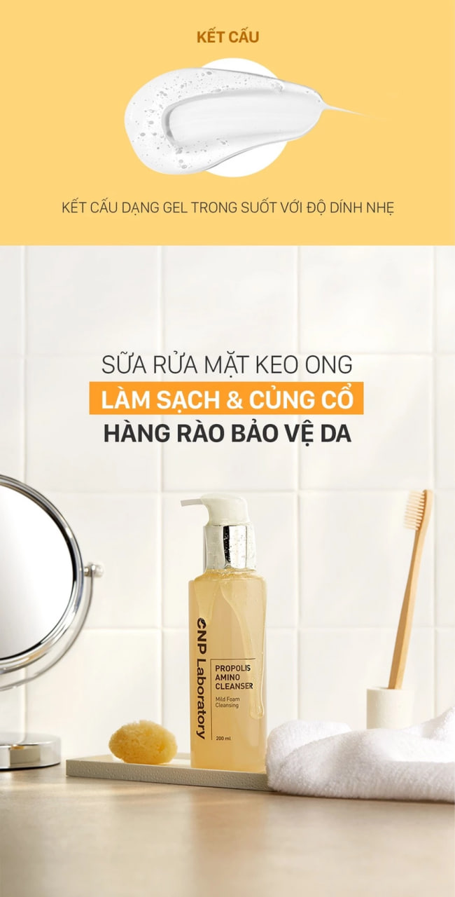 Sữa Rửa Mặt CNP Propolis Amino Cleanser 200ml