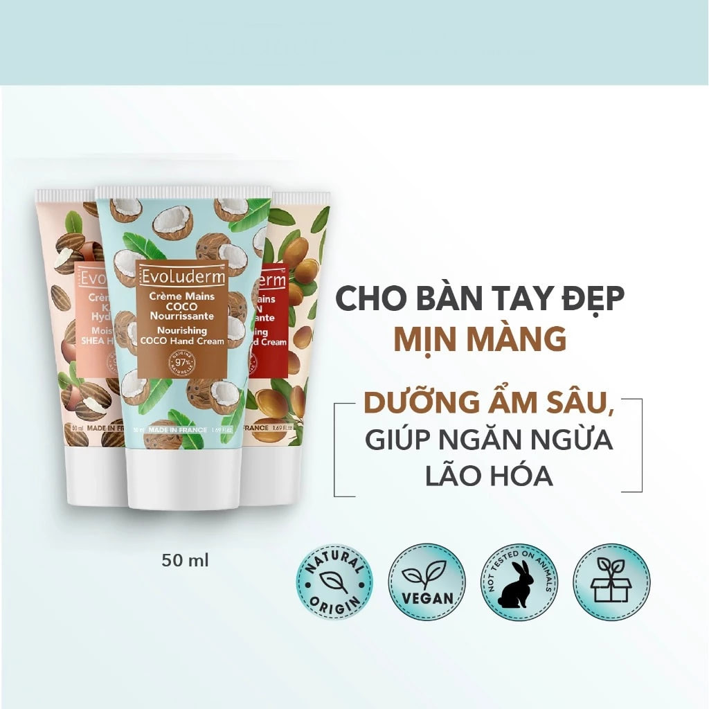 Kem Tay Dưỡng Ẩm Evoluderm Nourishing Hand Cream 50ml