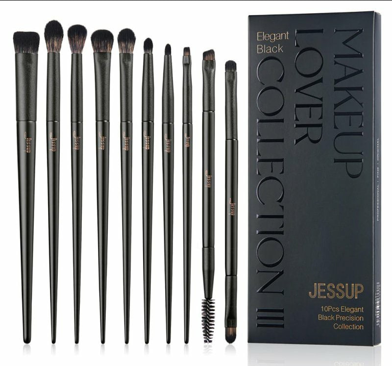 Bộ cọ trang điểm Jessup Elegant Black Makeup Lover Brush Set