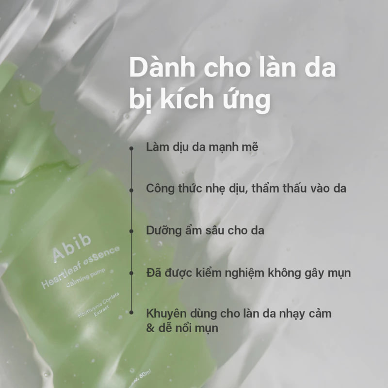 Tinh chất Abib Heartleaf Essence Calming Pump New Version 50ml