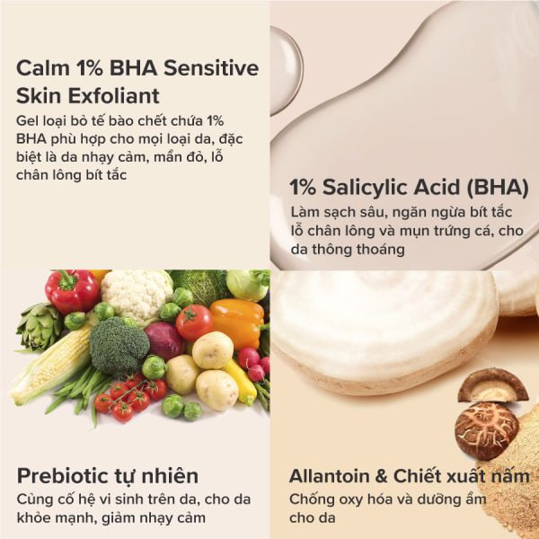Gel tẩy tế bào chết Paula's Choice Calm 1% BHA Sensitive Skin Exfoliant 100ml