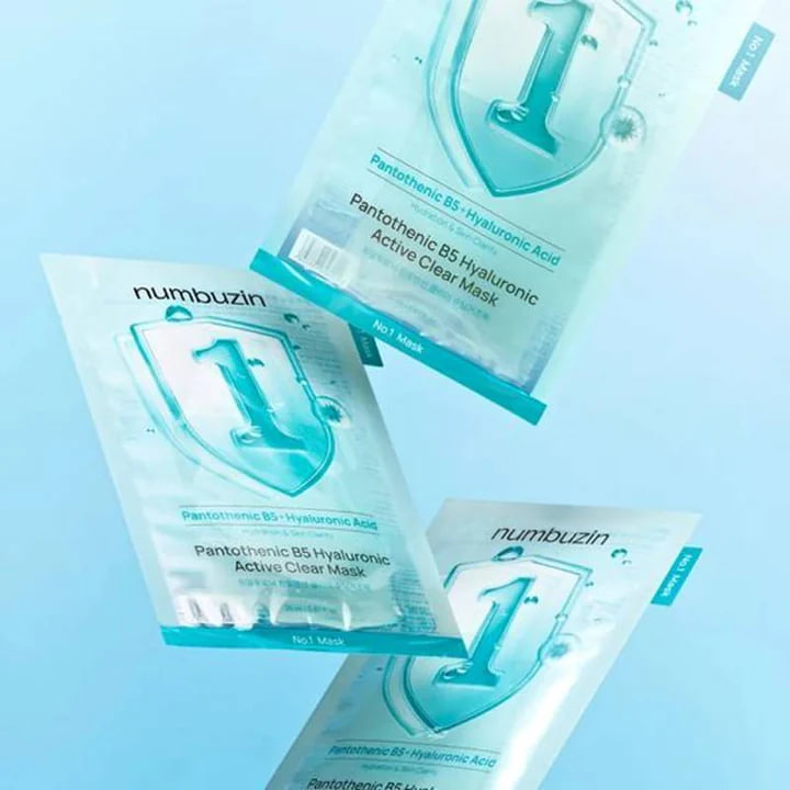 Mặt Nạ Dịu Da Numbuzin Pantothenic B5 Hyaluronic Active Clear Mask 26ml