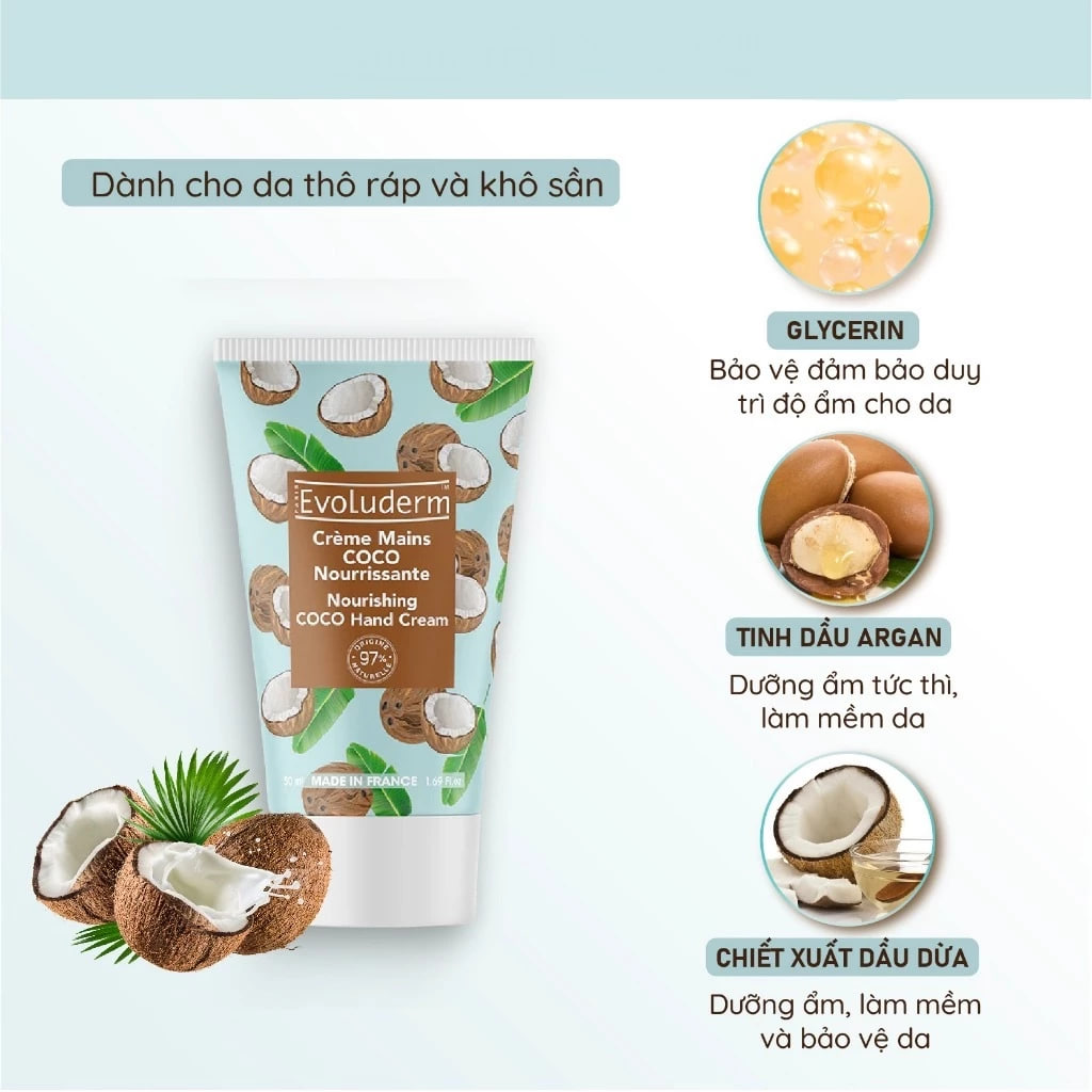 Kem Tay Dưỡng Ẩm Evoluderm Nourishing Hand Cream 50ml