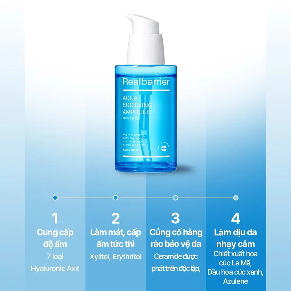 Tinh Chất Realbarrier Aqua Soothing Ampoule 50ml