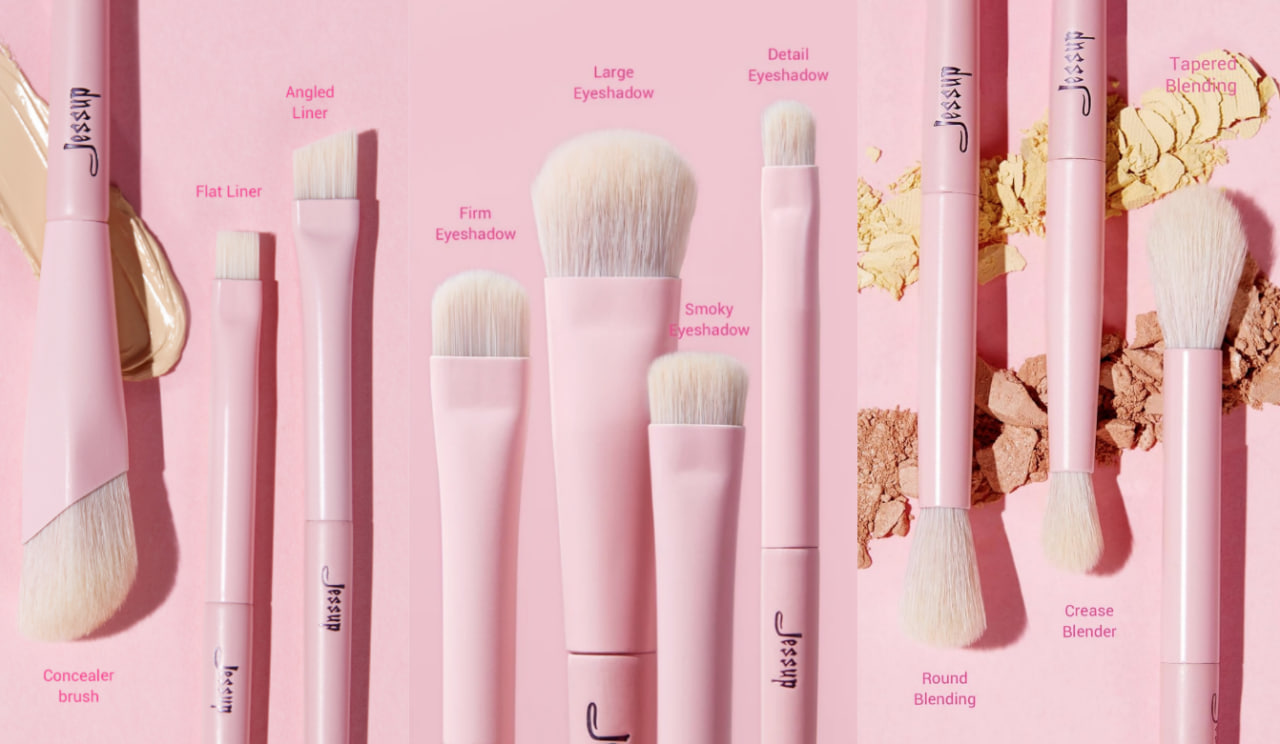 Bộ cọ trang điểm Jessup Makeup Lover Collection IV (Crystal Pink)