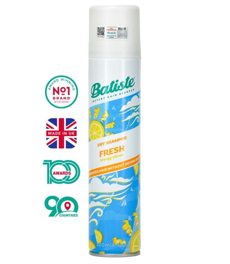 Dầu Gội Khô Batiste Dry Shampoo 200ml