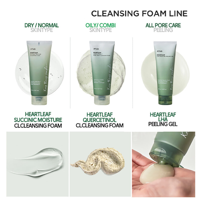 Sữa rửa mặt Heartleaf Succinic Moisture Cleansing Foam 150ml