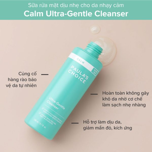 Sữa rửa mặt Paula's Choice Calm Ultra-Gentle Cleanser 198ml