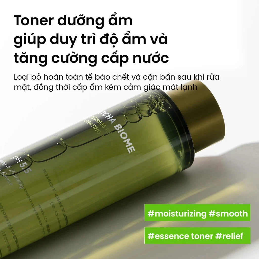 Nước hoa hồng Heimish Matcha Biome Redness Relief Hydrating Toner 150ml