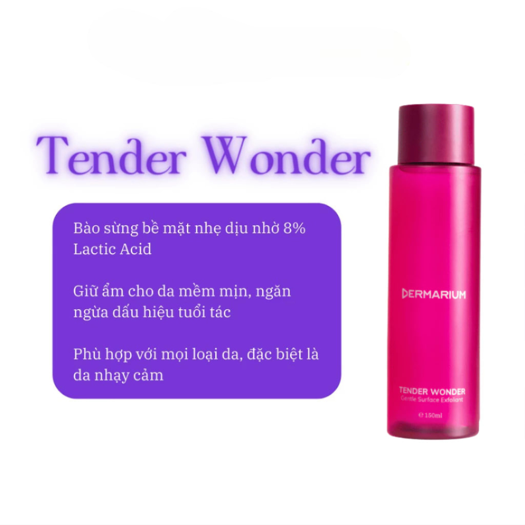 Tẩy Da Chết Hoá Học Dermarium Tender Wonder 8% Lactic Acid 150ml