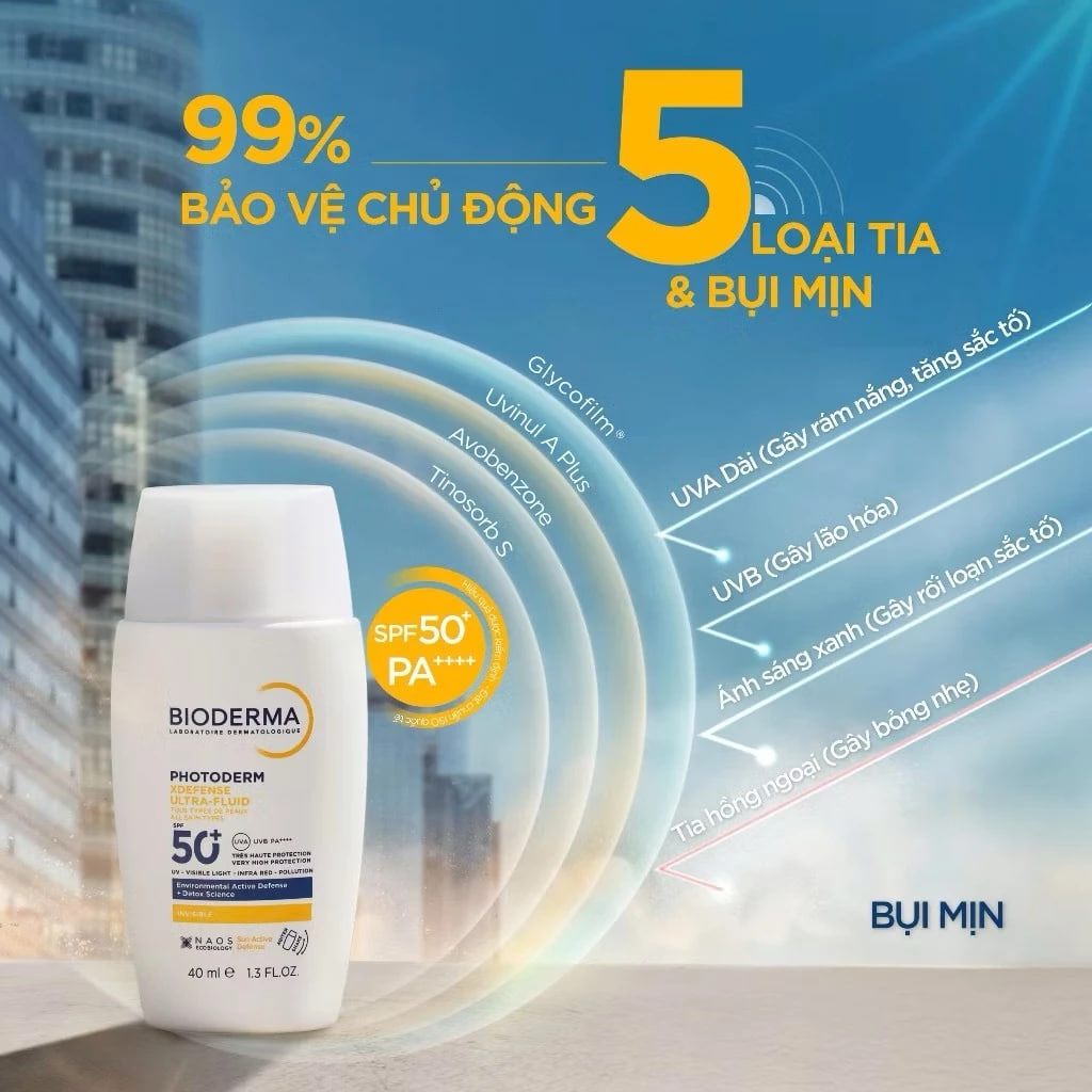 Kem Chống Nắng XDefense Ultra Fluid SPF50+ Invisible 40ml