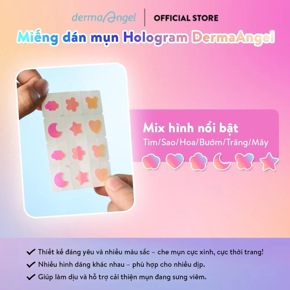 Miếng Dán Mụn Chuyên Biệt Derma Angel Acne Patch 12pcs