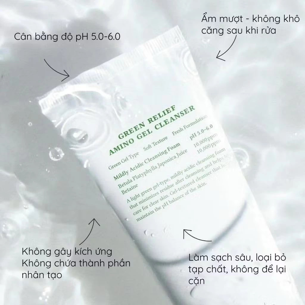 Gel Rửa Mặt Dịu Da Dr.Althea Green Relief Amino Gel Cleanser 100ml
