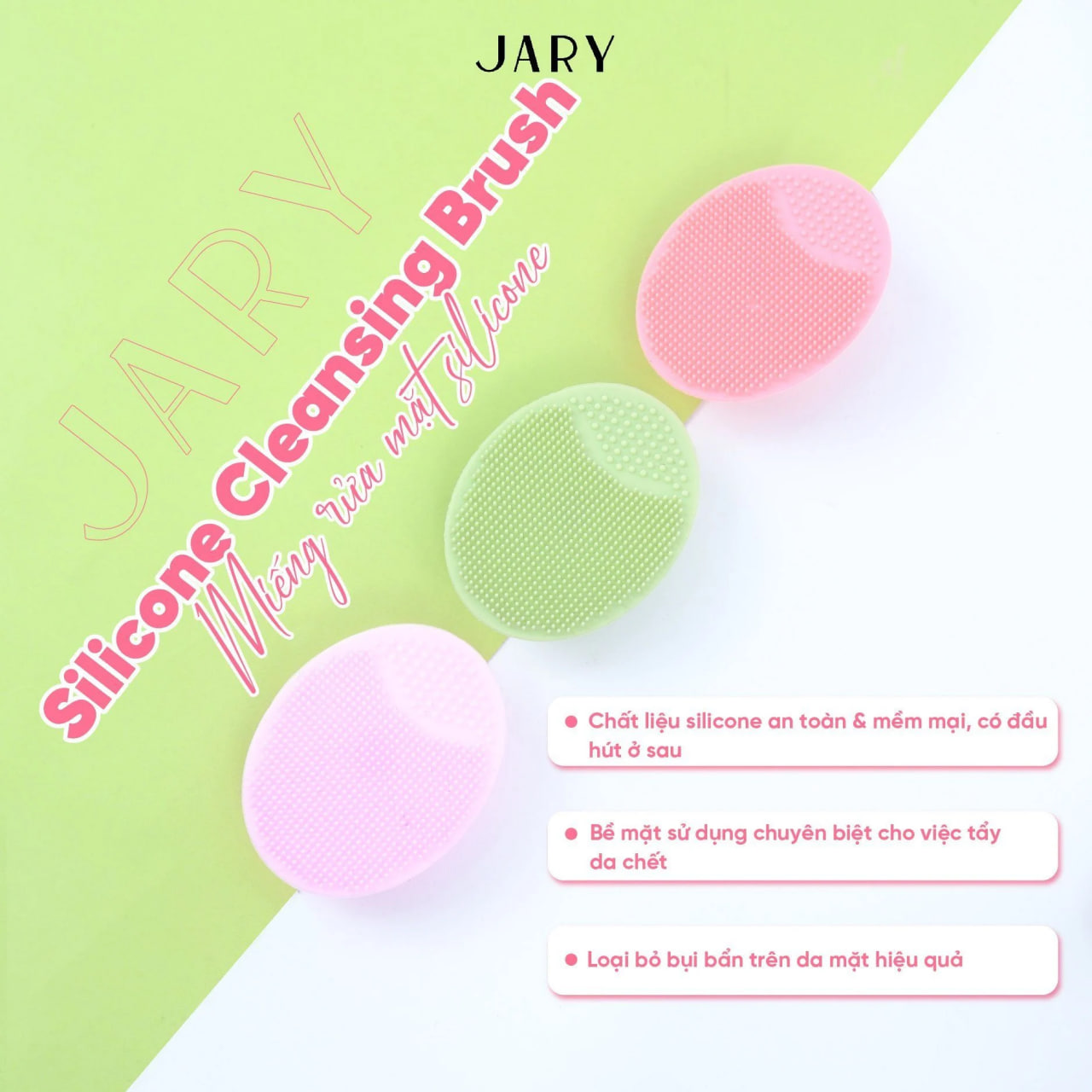 Cọ Silicon rửa mặt Jary Silicone Cleansing Brush