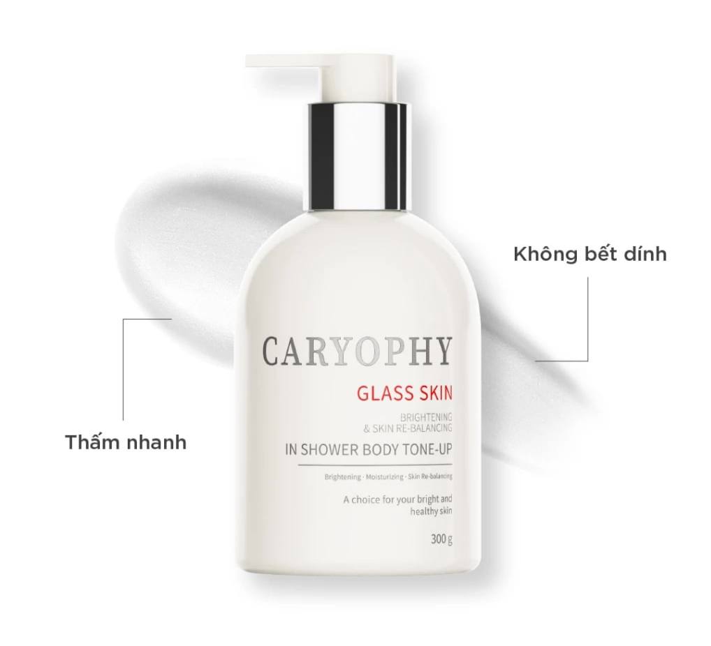Kem Dưỡng Thể Trang Điểm Da Caryophy Shower Body Tone Up Cream 300g