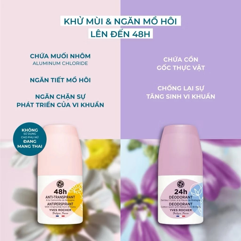 Lăn Khử Mùi Yves Rocher Deodorant 50ml