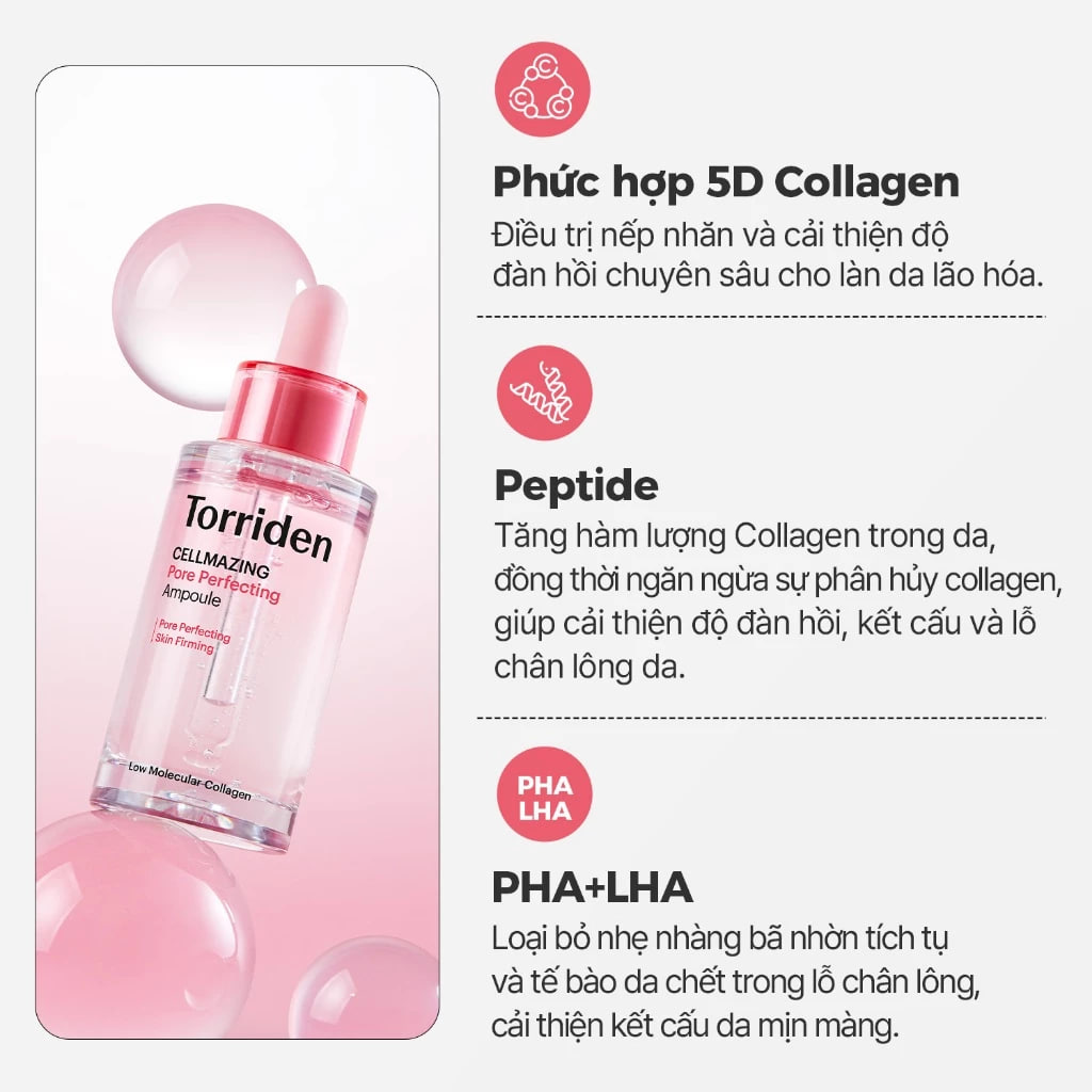 Tinh Chất Torriden Cellmazing Pore Perfecting Ampoule 30ml