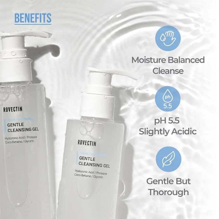 Gel Rửa Mặt Dưỡng Ẩm Rovectin Aqua Gentle Cleansing Gel 175ml
