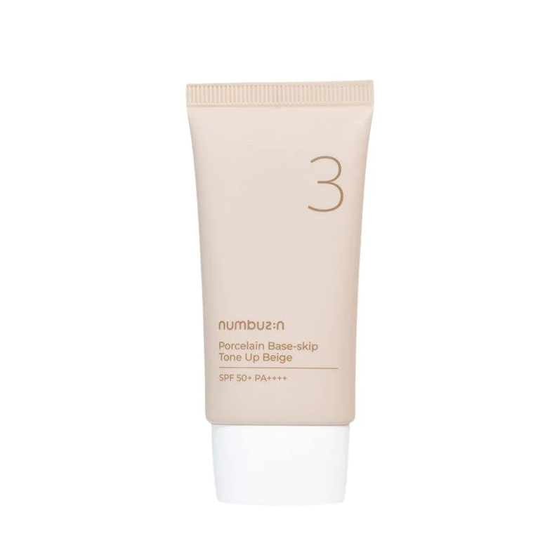 Kem Nâng Tone Chống Nắng Numbuzin No.3 Porcelain Base-skip Tone Up Beige SPF50+ 35g