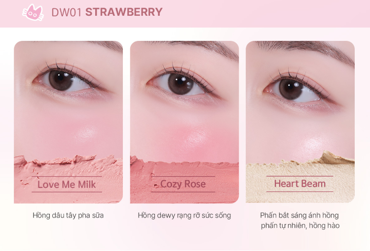 Má Hồng Kem Black Rouge Dewy Whip Cheek And Beam