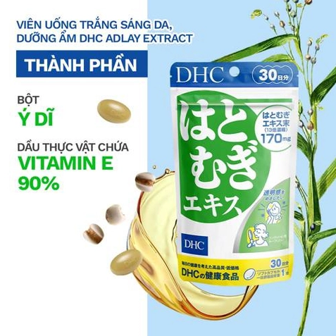 Viên Uống DHC Adlay Extract Hỗ Trợ Sáng Da