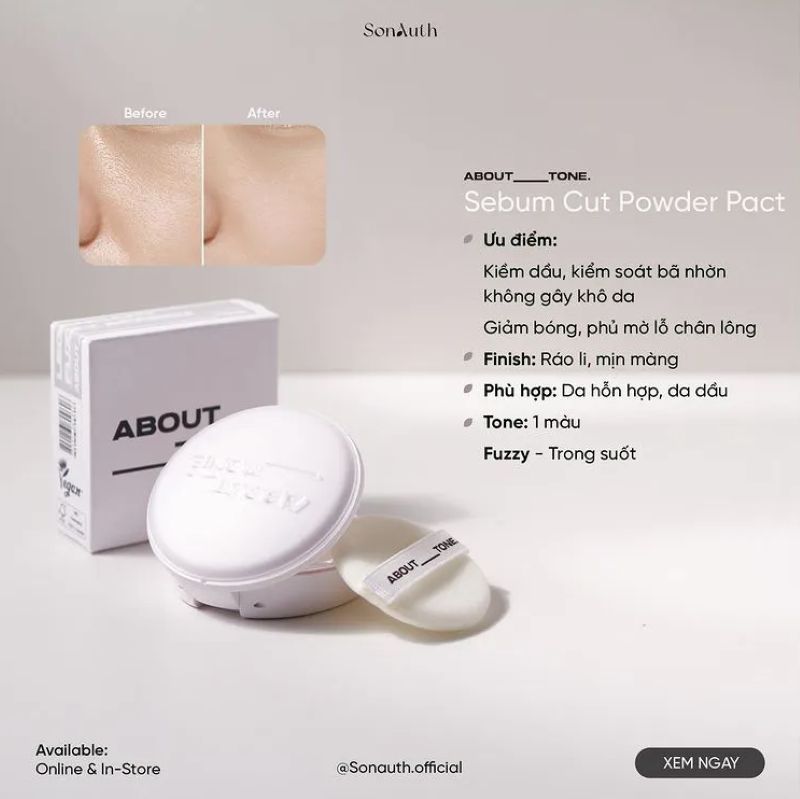 Phấn Phủ About Tone Effect Powder Pact 8g