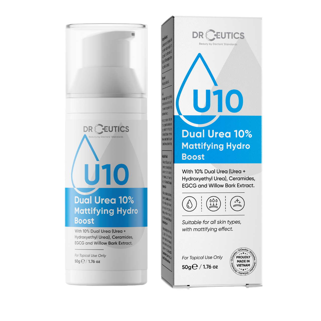 Gel Dưỡng DrCeutics Dual Urea 10% Mattifying Hydro Boost 50g