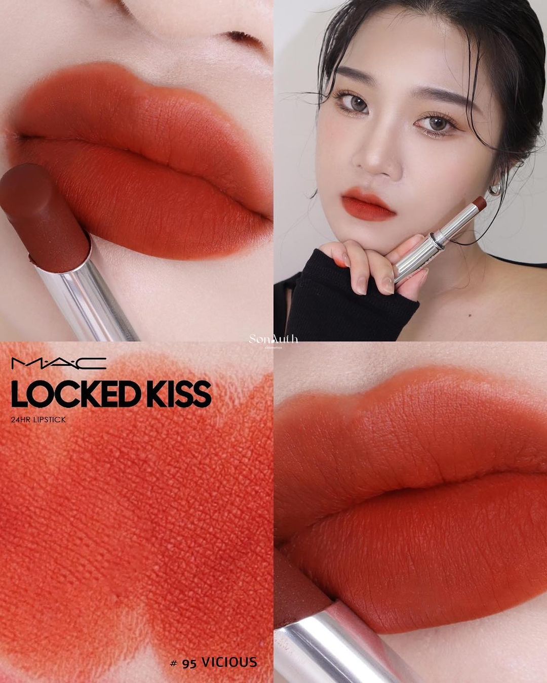 Son Thỏi MAC Locked Kiss 24hr Lipstick 1.8g