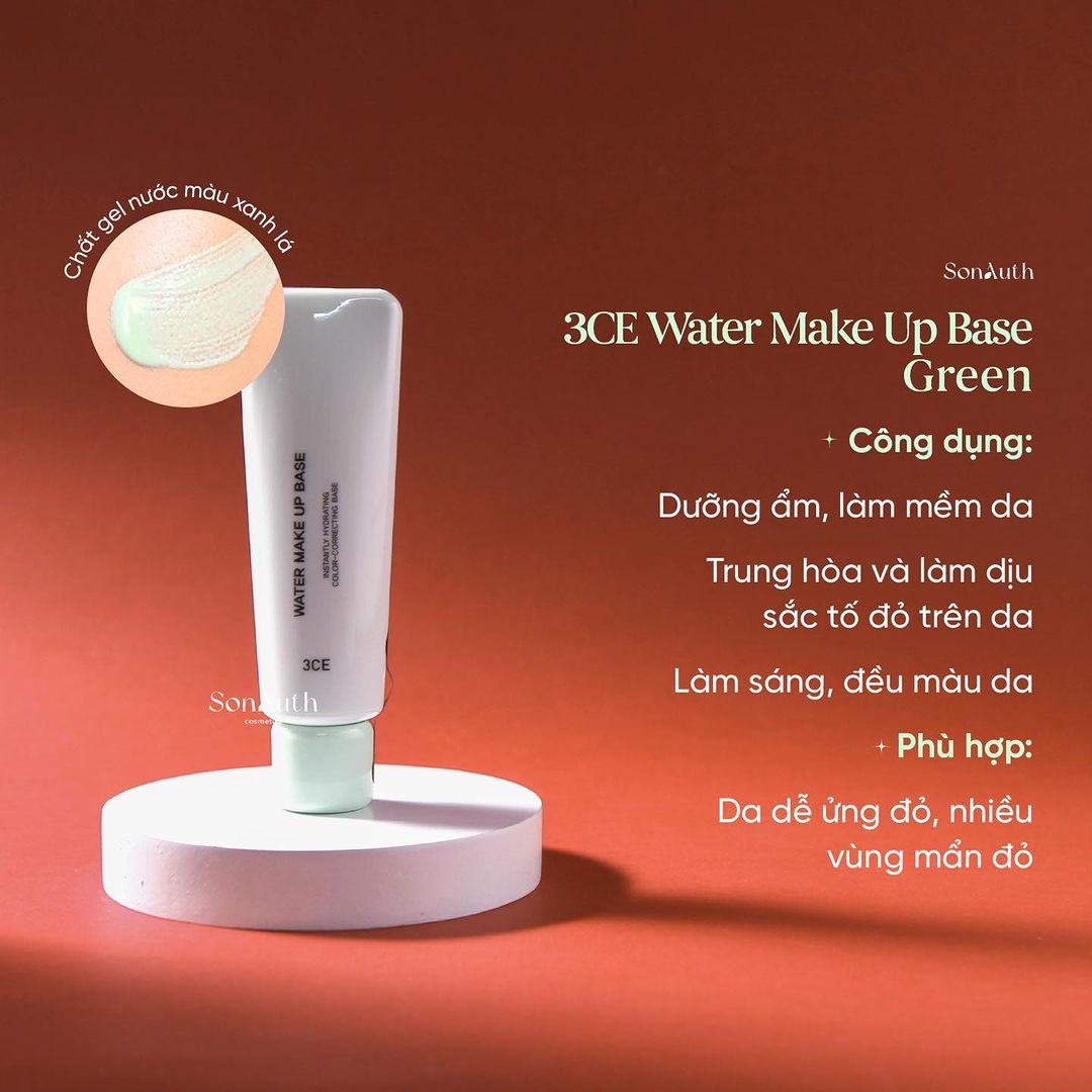 Kem Lót 3CE Water Make Up Base 45ml
