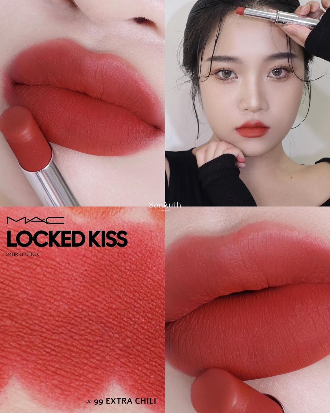 Son Thỏi MAC Locked Kiss 24hr Lipstick 1.8g