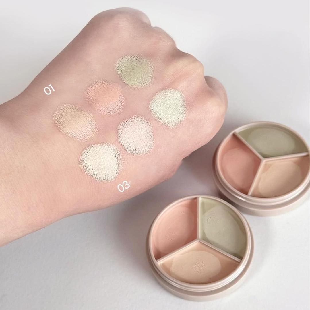 Bảng Che Khuyết Điểm The Saem Cover Perfection Triple Pot Concealer 4,5g
